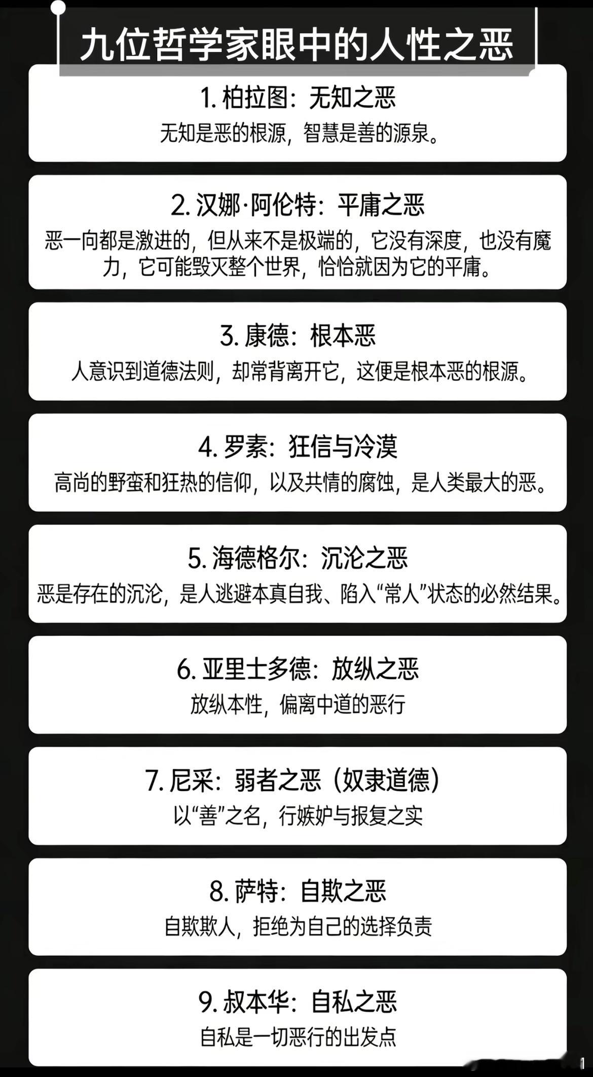 九位哲学家眼中的人性之恶