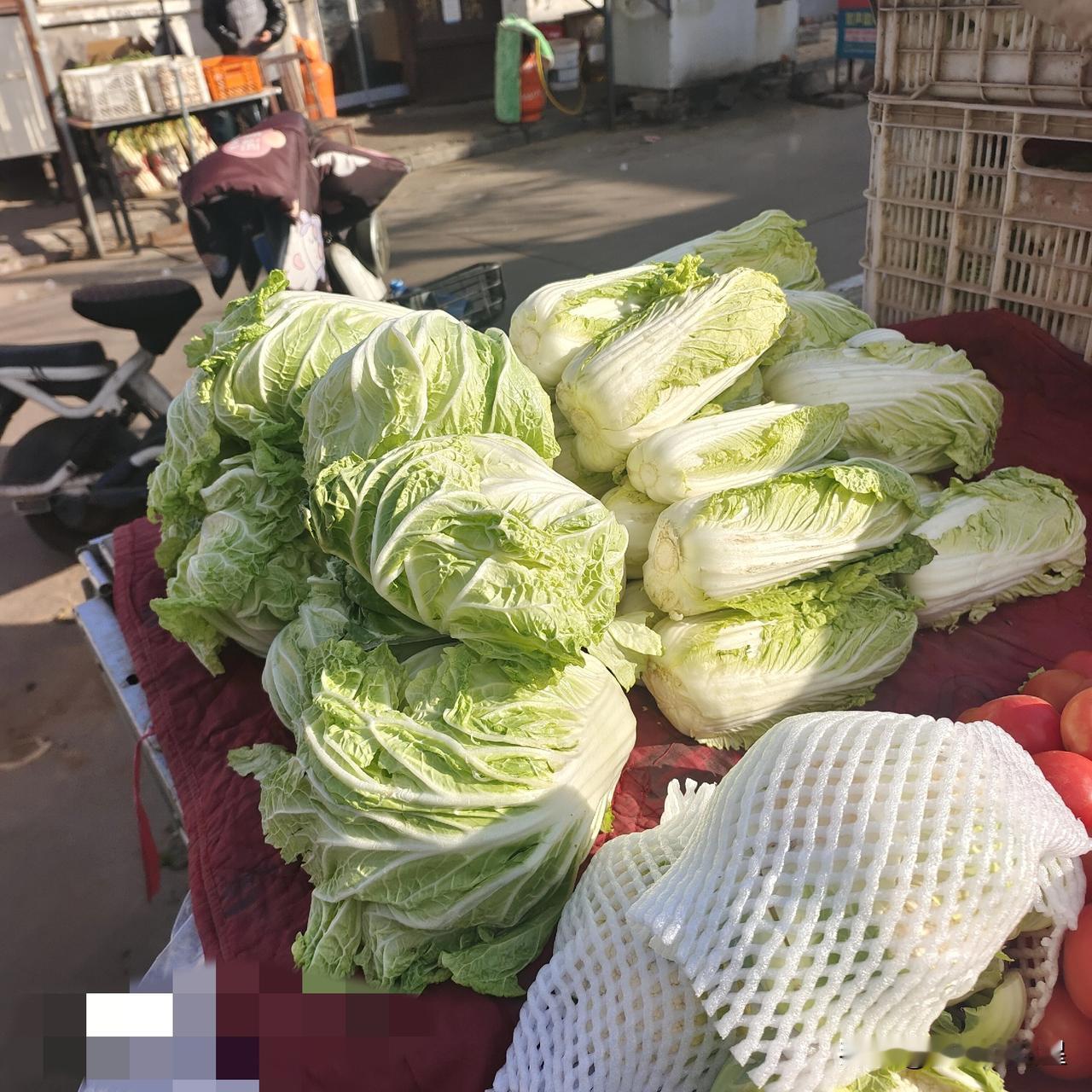 我真的是服了，一听说明天要下雪，这白菜好像是不要钱似的，好多人都是大包小包往家抢
