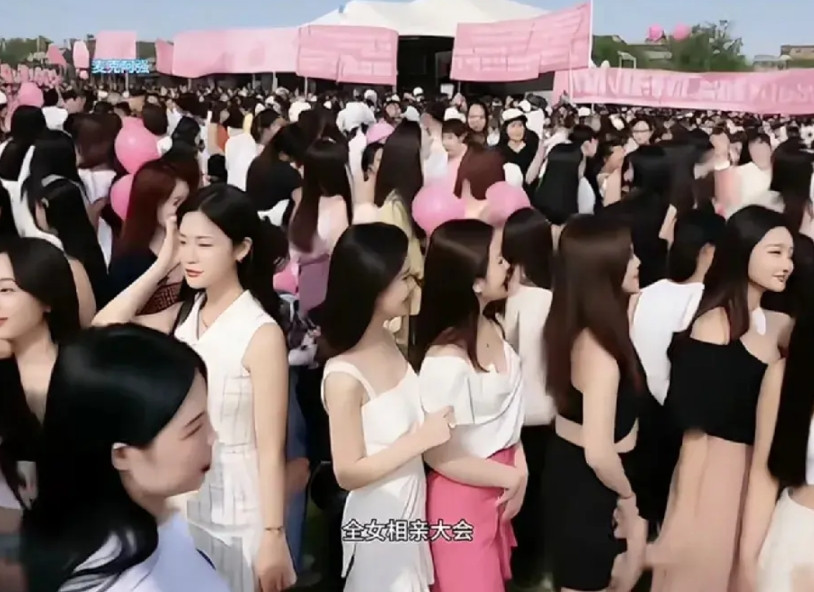 炸裂，实在是炸裂，杭州精简全女相亲大会800名集美到场后，小脑直接干红了。最炸裂