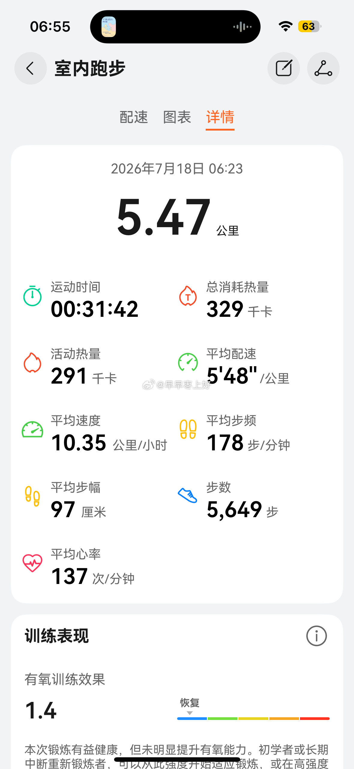 趁娃没醒，居家早起运动，“指压板超慢跑”半小时打卡完成✔️闹钟5点半响，我还是磨