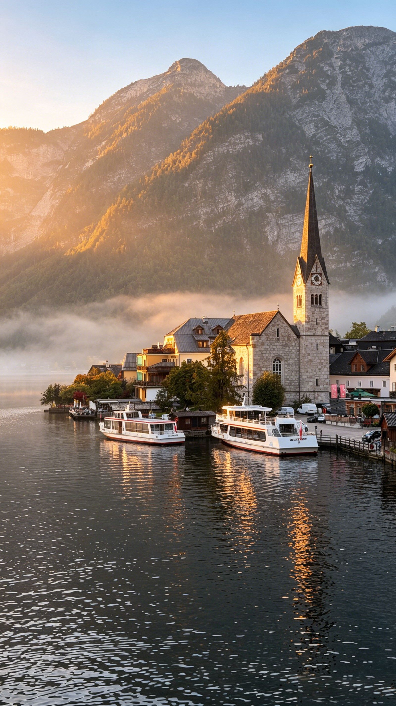 奥地利🇦🇹哈尔施塔特，之前只在明信片上看过这地方。哈尔施塔特奥地利旅行欧洲旅