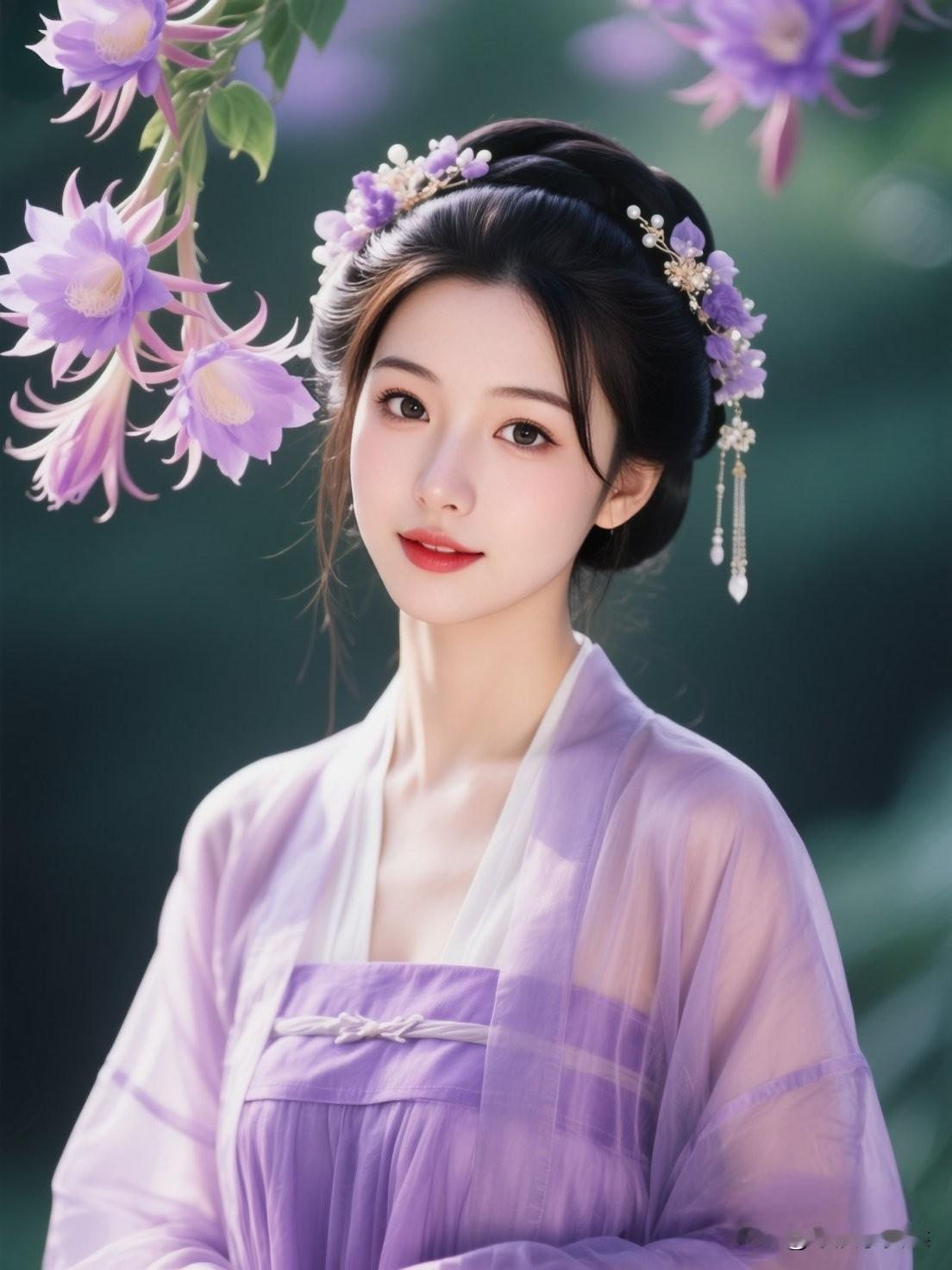 仙气飘飘的汉服美人，花海中的梦幻少女，这样的青梅，是你的荣幸吗？淡雅汉服美女