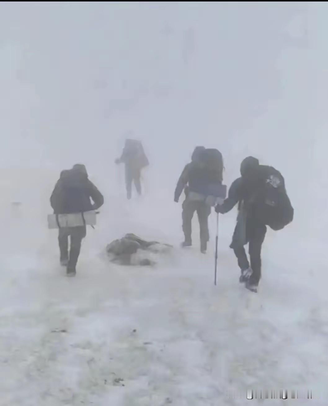 你们看鳌太线那个了吗？五个人最小的19岁…有两个人看到下雪就撤了，这两个