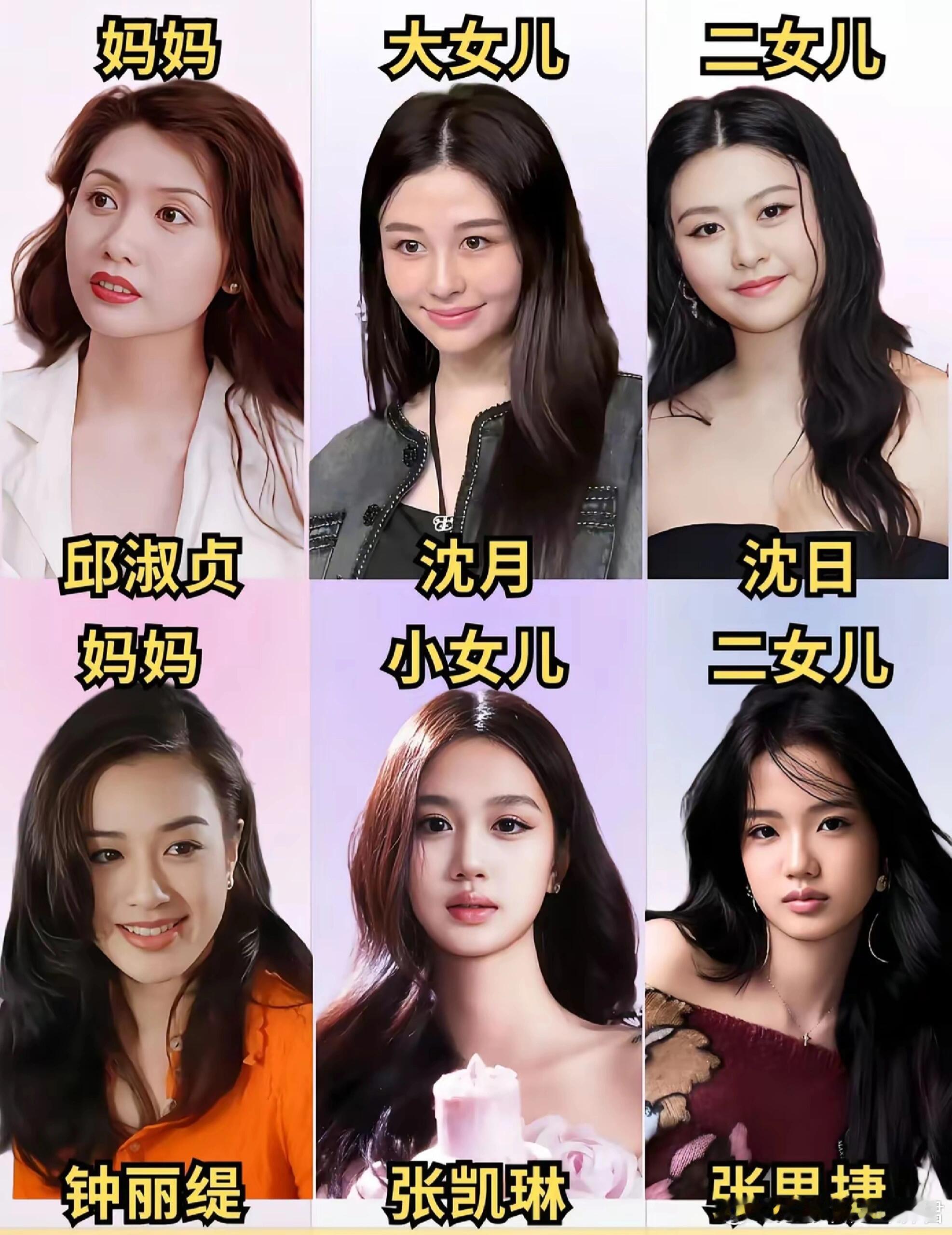 邱淑贞长相属于有特色有辨识度，但是不属于完美的长相，女儿能长成这样也不错了…