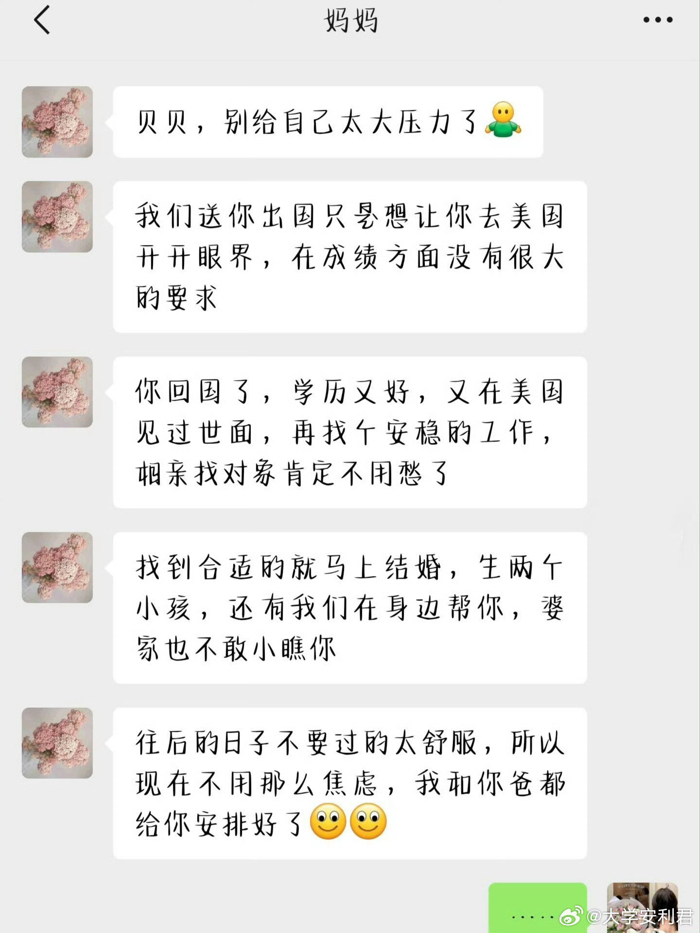 我妈一下子就治好了我的留学焦虑。