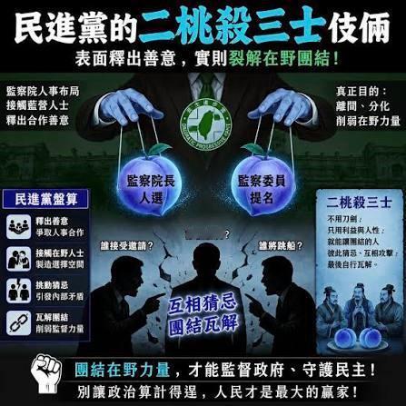 一场试图裂解蓝营的政治算计如何弄巧成拙近日，赖清德当局公布的第七届「监察院」正