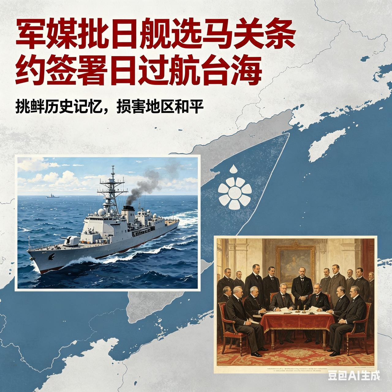 4月17日，《马关条约》签订131周年，日本军舰选了这一天过台湾海峡。这不是巧