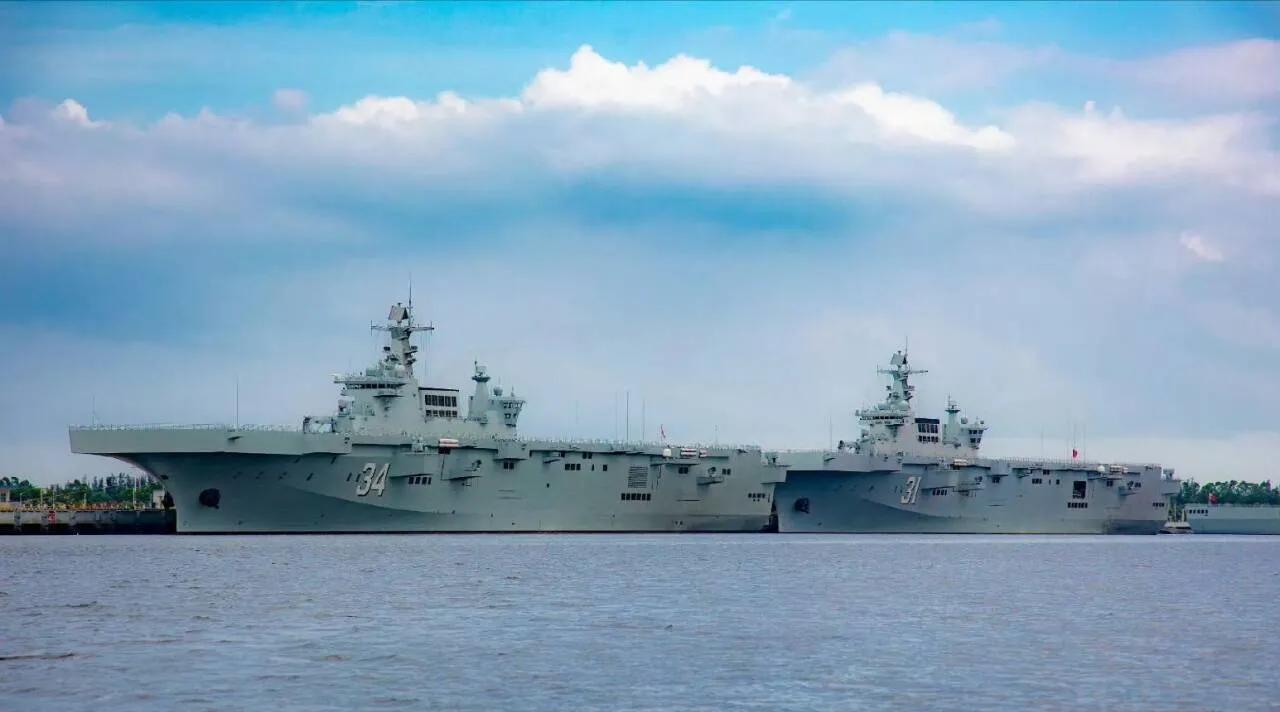 34舰湖北舰已经交付南海舰队，和31号海南舰做伴，湖北老乡也只能和海南老乡在海南