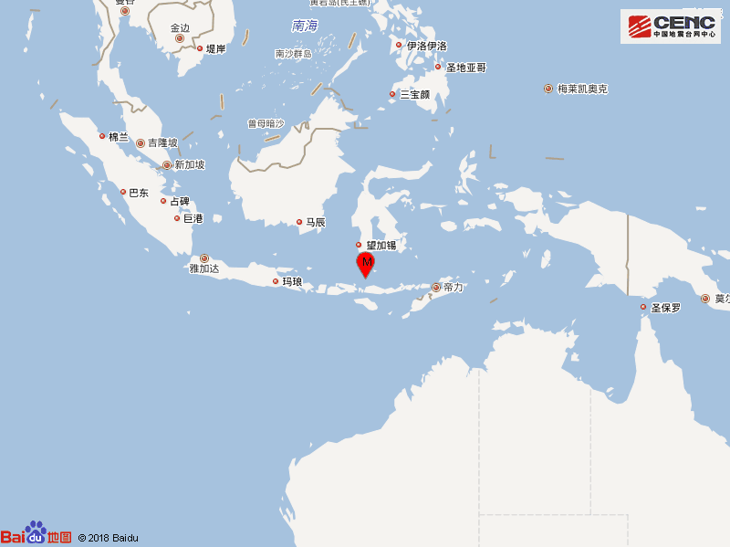 弗洛勒斯海发生6.4级地震