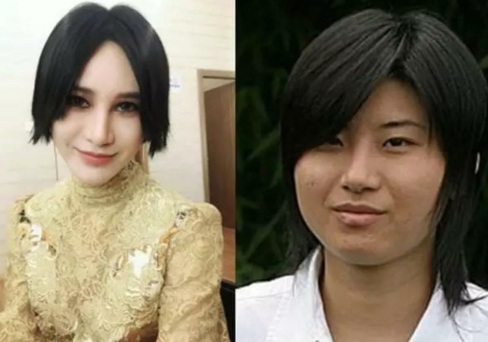 40岁的尚雯婕，整的我都不认识了。刚刚出道时的尚雯婕，国字脸，脸盘大，