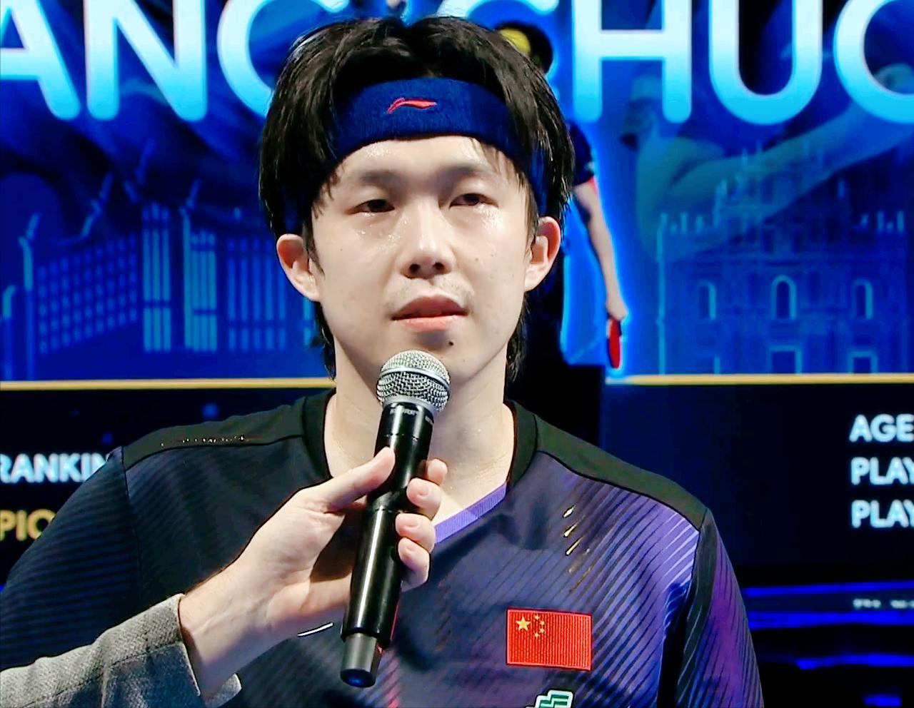 王楚钦4:3赢下松岛辉空后，三个感谢，全场球迷泪奔了！记者问：恭喜王楚钦，