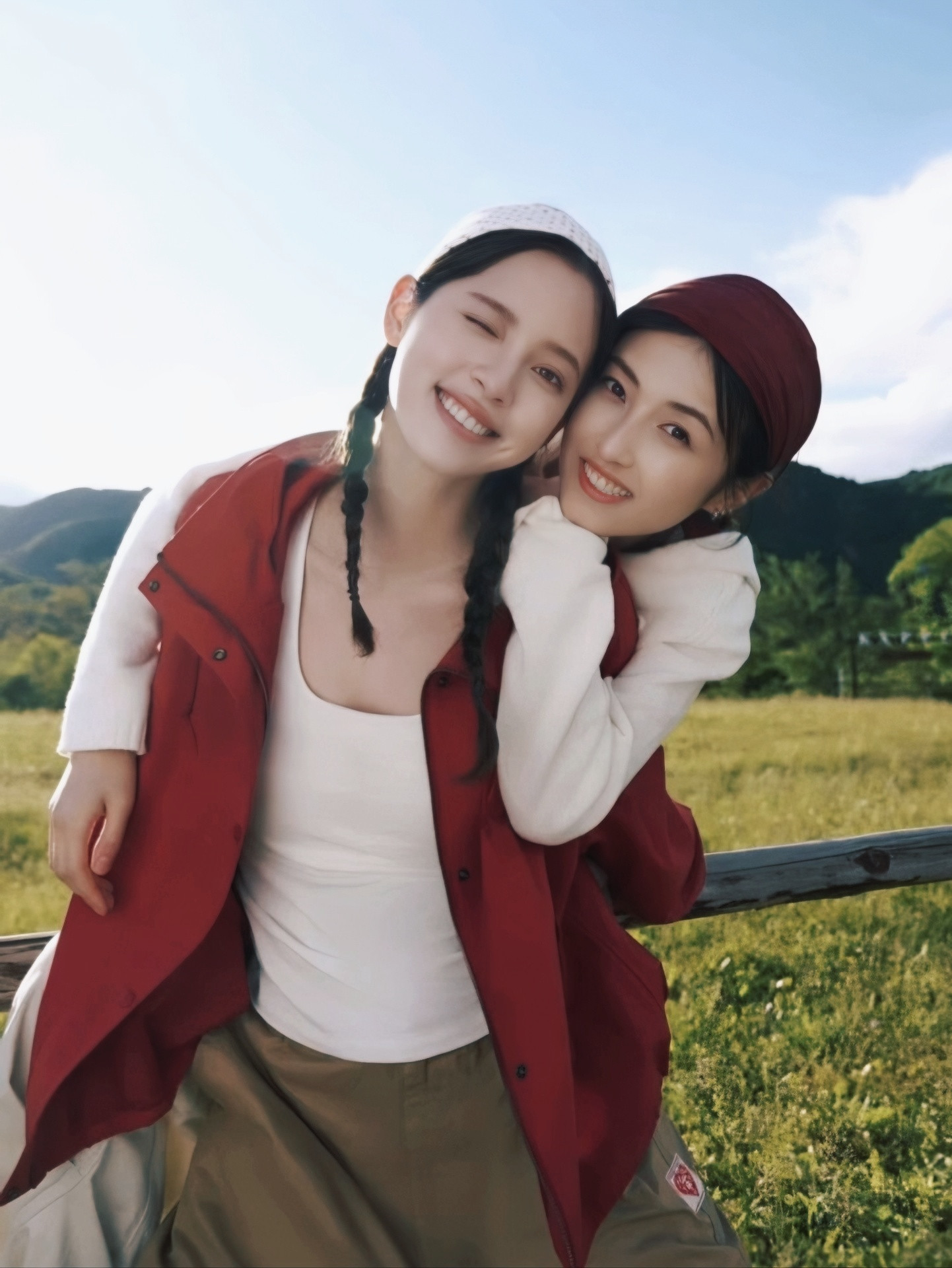 闺蜜旅行合照模板来喽娜天的枫/张子枫×欧阳娜娜娜娜子枫新综艺娜娜子枫神仙搭子