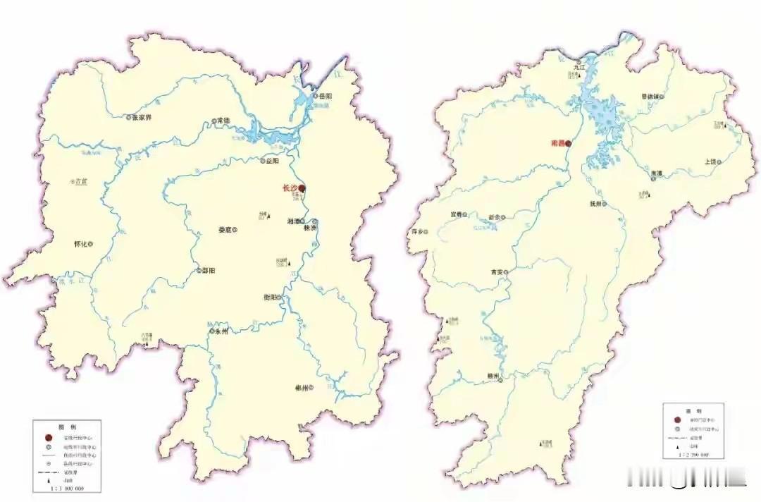 中国有很多兄弟省份，如果从地形上来看的话，最像兄弟省份的就是江西和湖南了。你看这