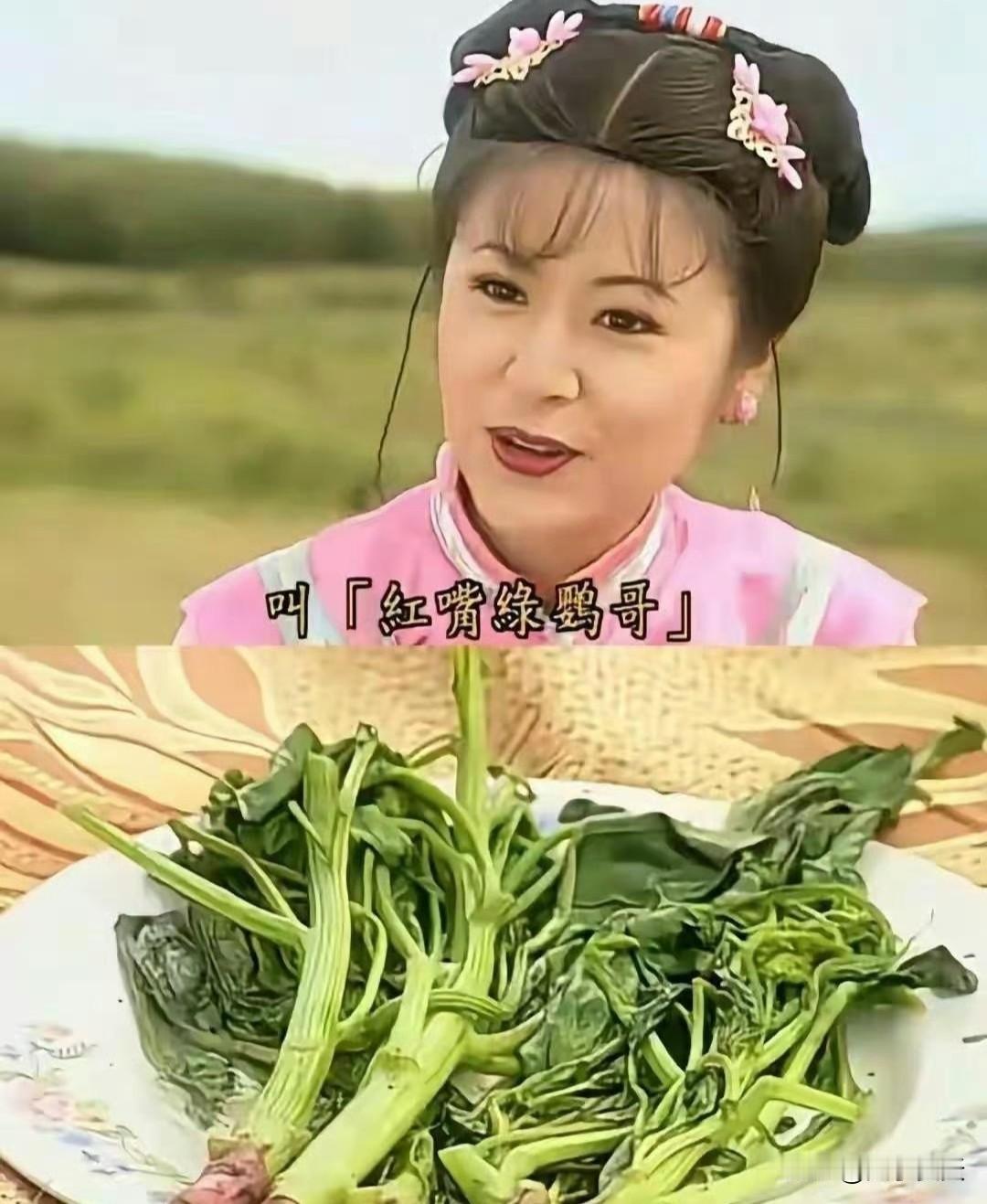 当年追过的还珠格格里，这青菜根子也不去掉，吃了不会难受吗？​​​