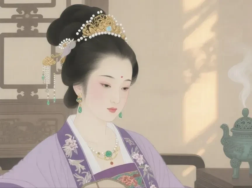 1834年，52岁道光皇帝陪着全贵妃吃晚膳，而在一旁侍奉的18岁宫女，让皇帝心中