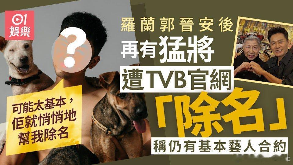 繼早前羅蘭、郭晉安先後被發現名字及資料從無綫（TVB）官方網頁上被「下架」後，有