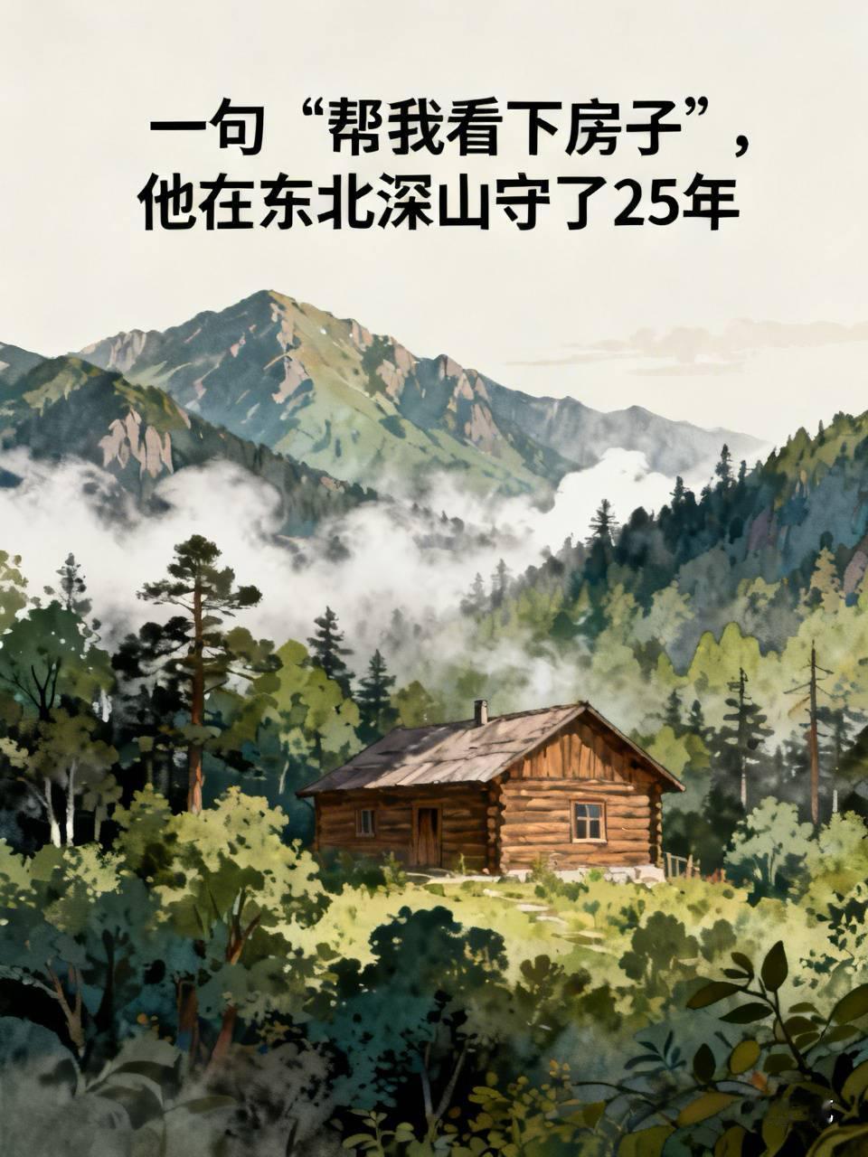 一句“帮我看下房子”，他在东北深山守了25年。家人以为他早就不在了。1987