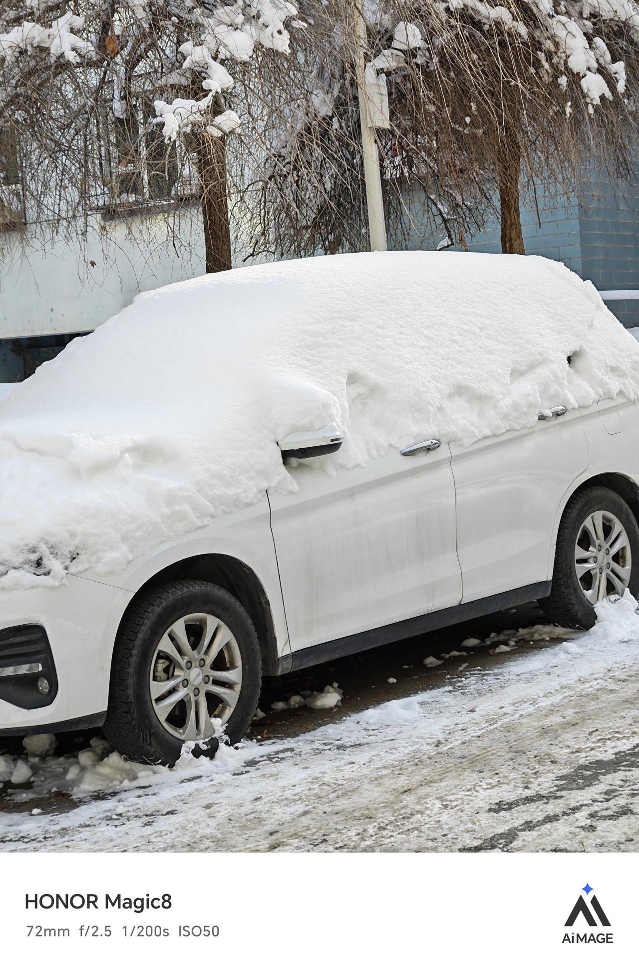 真不是吹！荣耀Magic8拍雪景也太顶了前两天下大雪，今天天气终于是有点晴朗