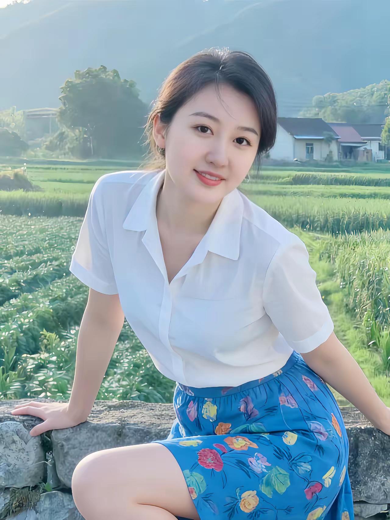农村姑娘漂亮到这个程度，还有人敢说她不如城市美女得体精致吧？其实美从来不分农村