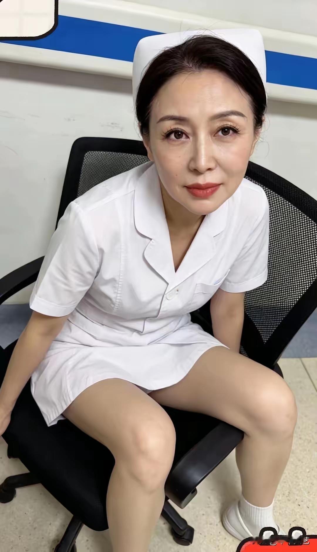 这大姐也不容易，都这么大岁数了，还是普通护士，帽子上连一道杠都没有，正常来说，这