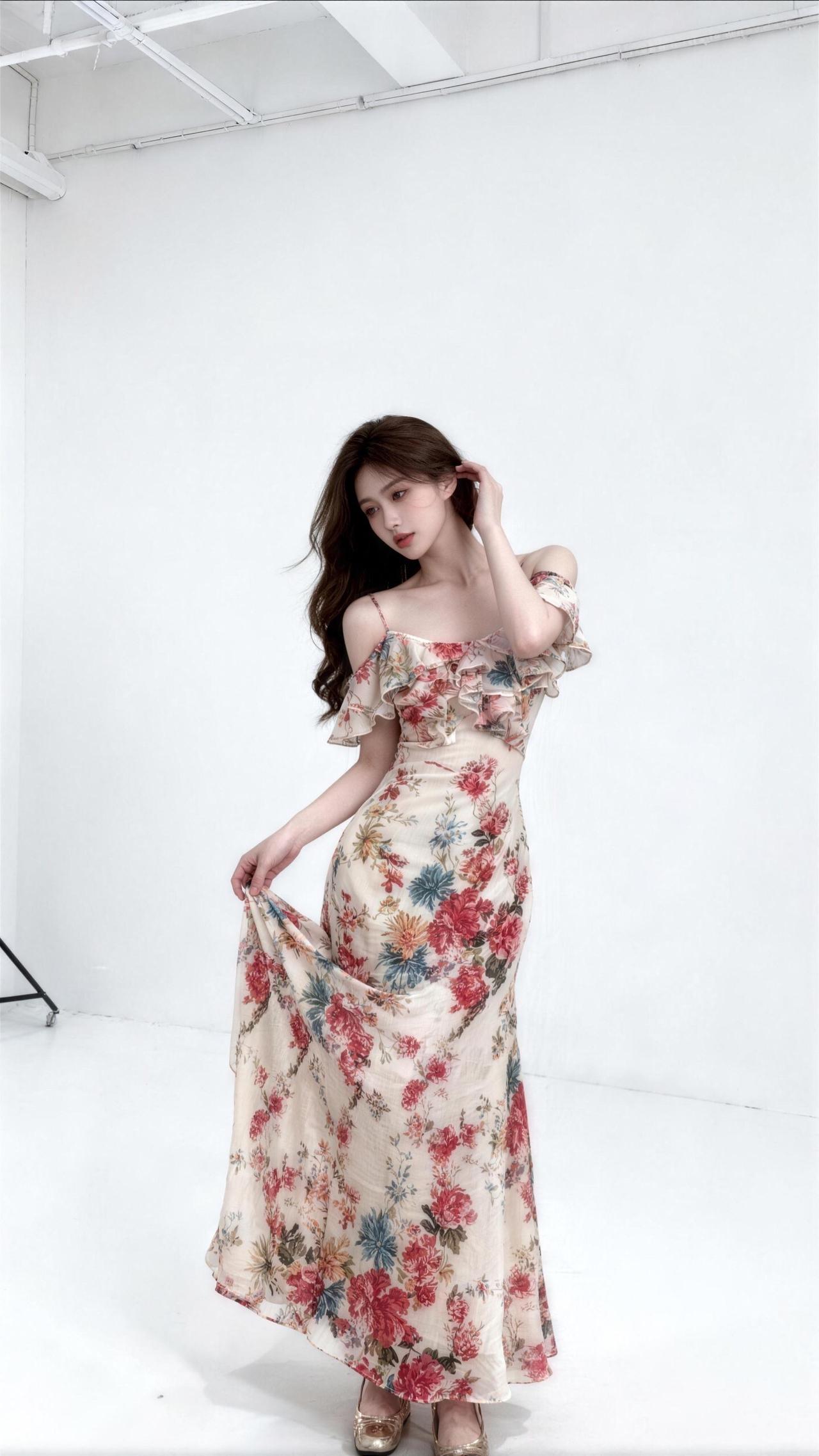 出游小裙碎花裙浪漫度假裙连衣裙花裙子