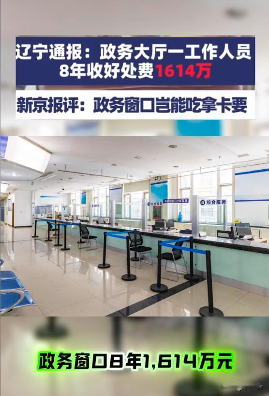 炸锅😱！政务窗口人员8年狂收1614万，个人收款码敛财太嚣张谁给的底气？辽宁