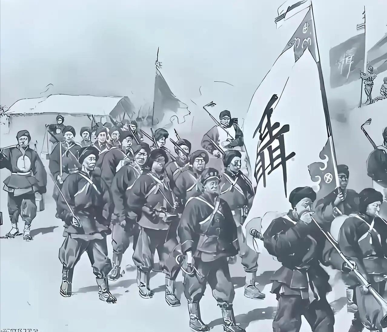 这一战，清军5500人，日军12000人，经历一昼夜的作战，最终清军阵亡1800