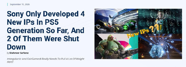 PS5发售至今只有4款新IP？！