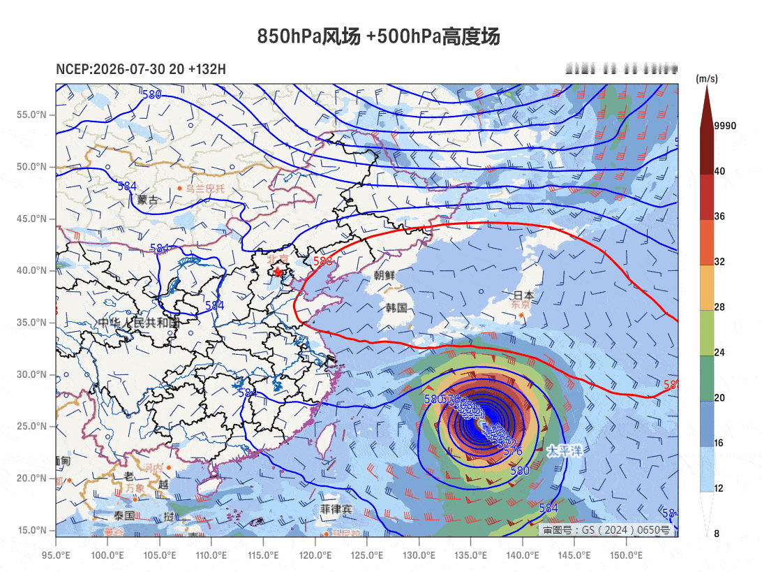 台风白海豚从今天上午的可见光云图和红外增强云图看，台风眼区清晰、圆润，继续维持