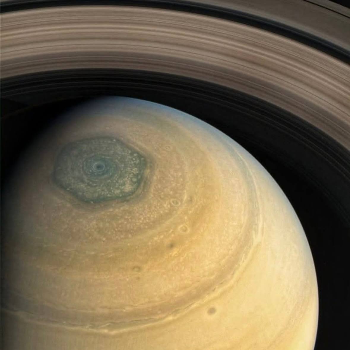 土星的六边形风暴​​​