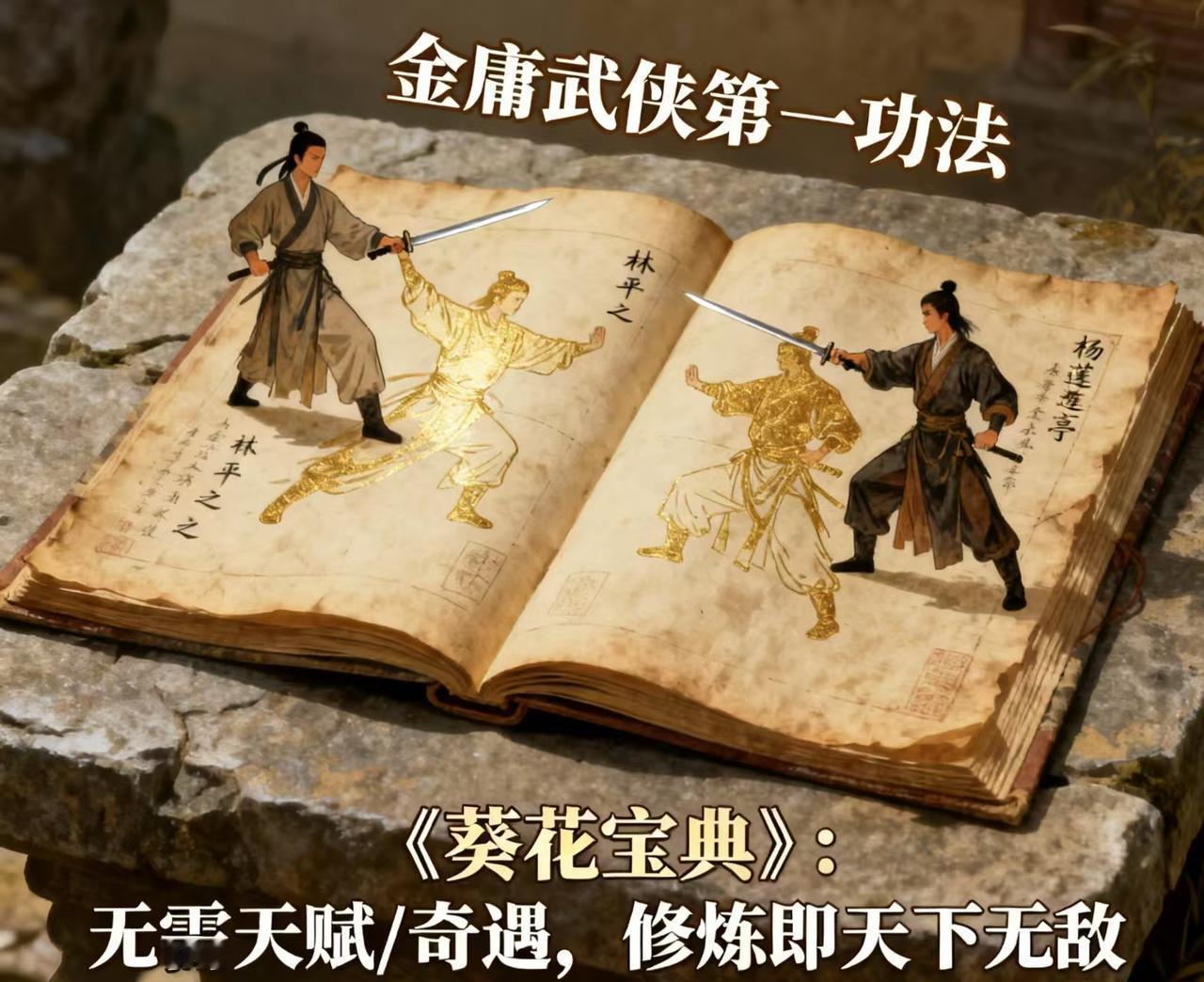 研究金庸武侠多年，总结出来《葵花宝典》是金庸小说里最厉害的武功秘籍。金庸武侠世