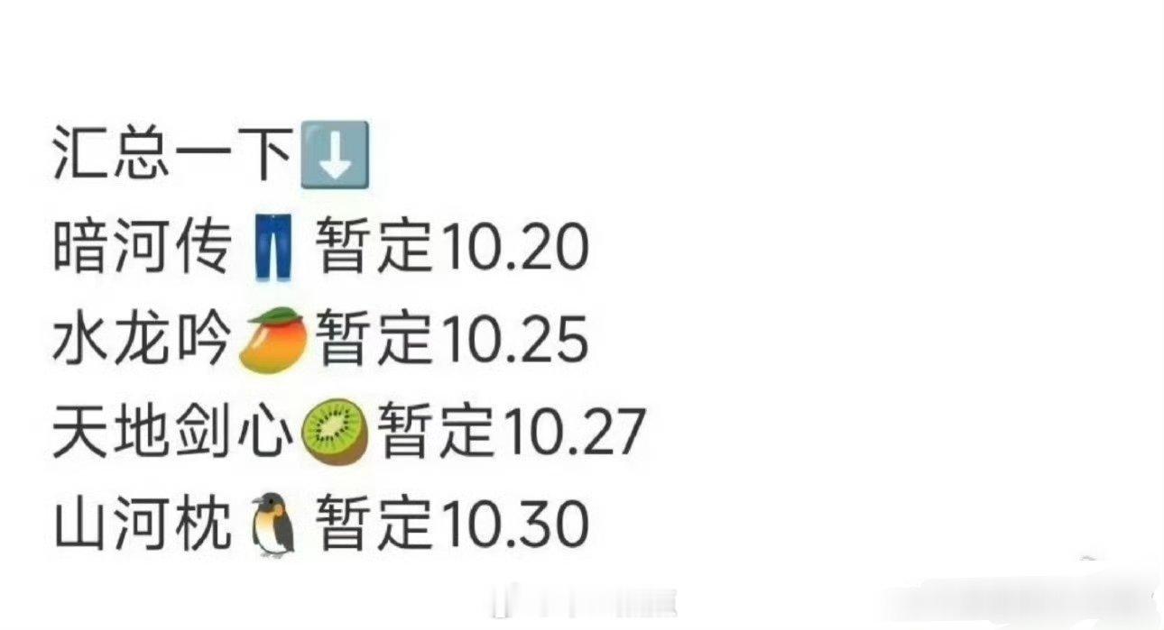 不知道为什么抬得这么密集，全凑一块了观众看不过来[笑着哭]​​​你们看好哪部？