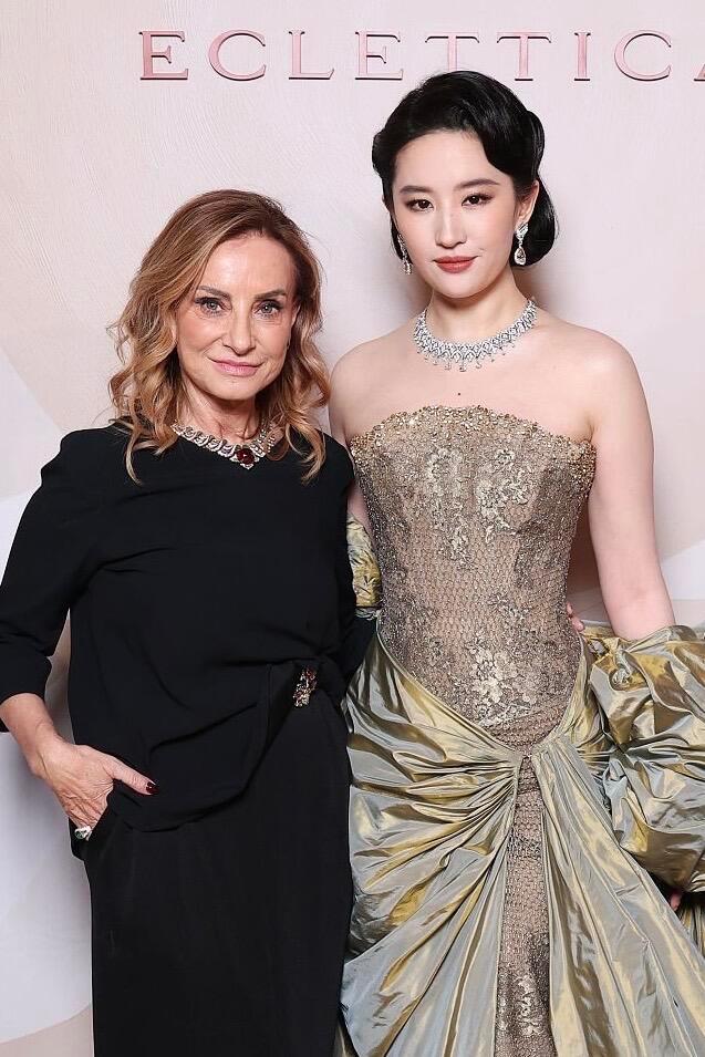 刘亦菲G社生图刘亦菲宝格丽现场世界名画级的生图💍