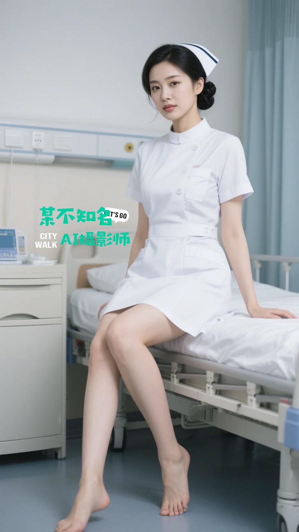 AI摄影：护士。