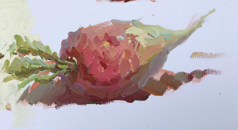 监考美术生专业课考试，色彩那场，试题图片中有一只白萝卜，全试场20个娃，19个都