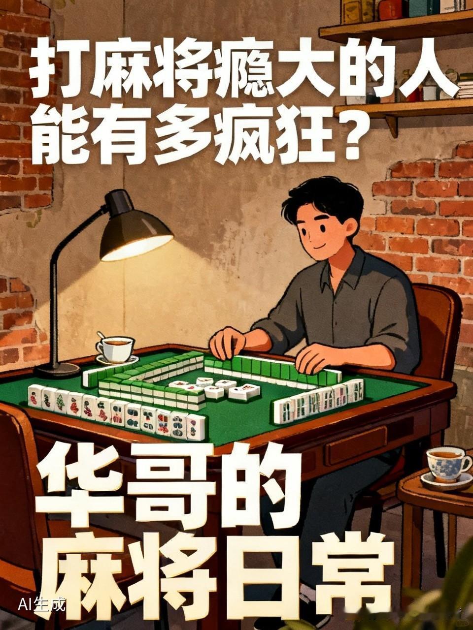 打麻将瘾大的人能有多疯狂？华哥是麻将馆里的常客，年纪也有四五十岁了，基本上每