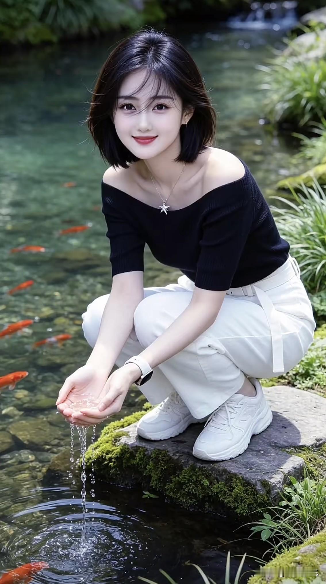 在清澈的池塘边，感受大自然的宁静与美好。自然荷塘天然湖泊风光玩水治愈系风景