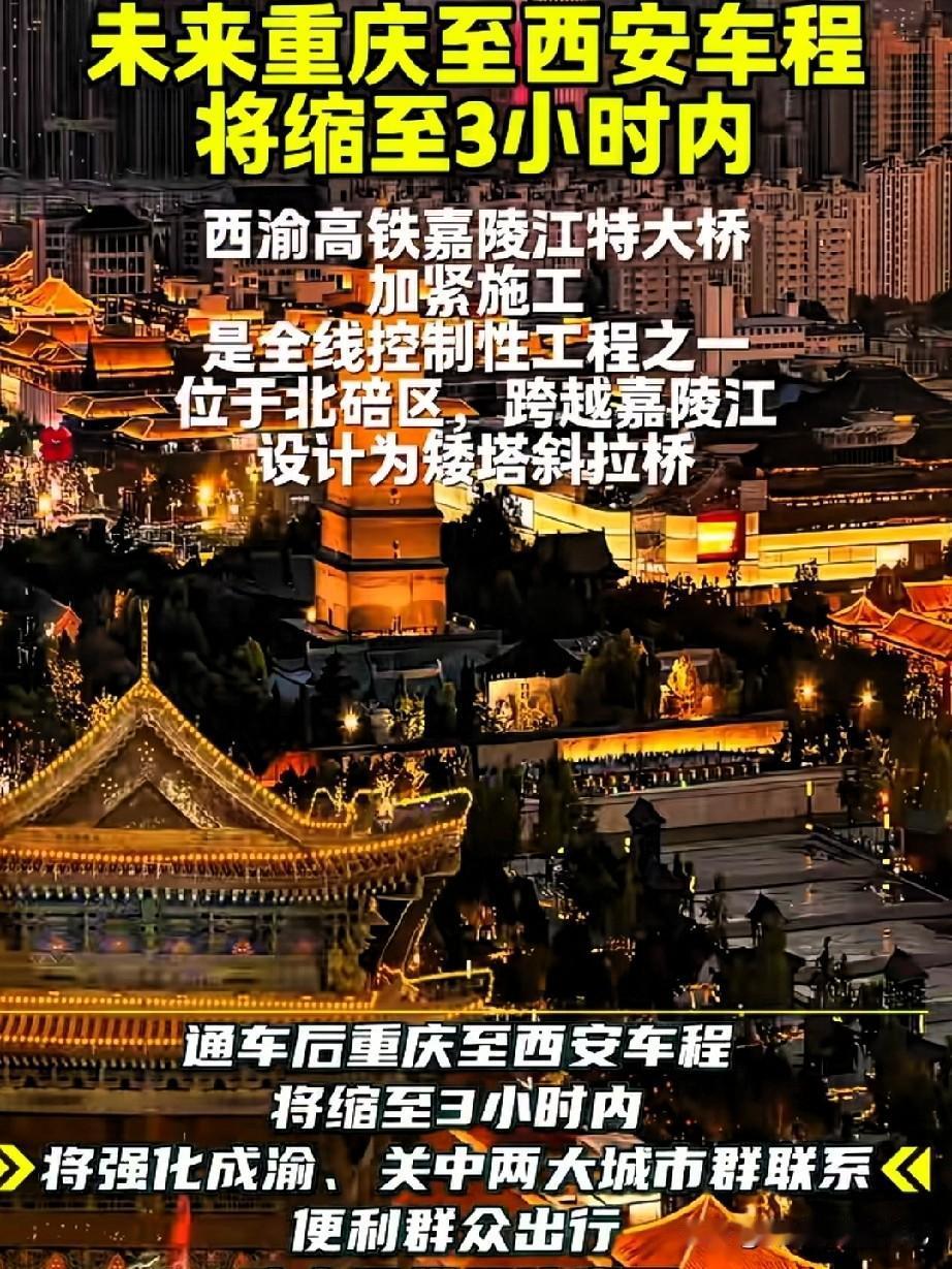 好消息！重庆到西安以后只要2个多小时！两地朋友看过来啦！西渝高铁进度稳步推进