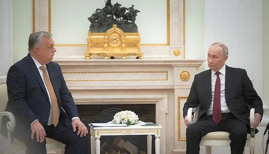 匈牙利总理欧尔班率领高级代表团昨天抵达俄罗斯首都莫斯科，并与俄罗斯总统普京举行了