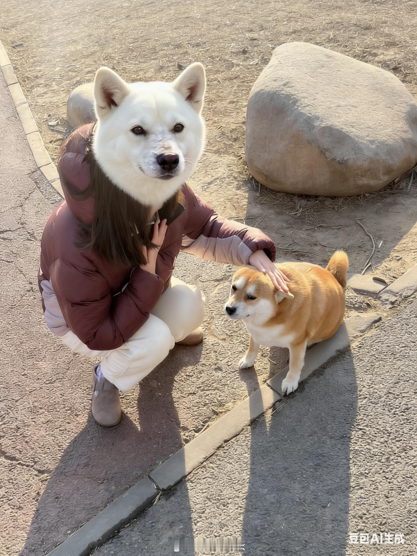 来公园大战小八嘎，结果一转头狗丢了，找了半天发现他学会了太君偷鸡的绝招……连狗都