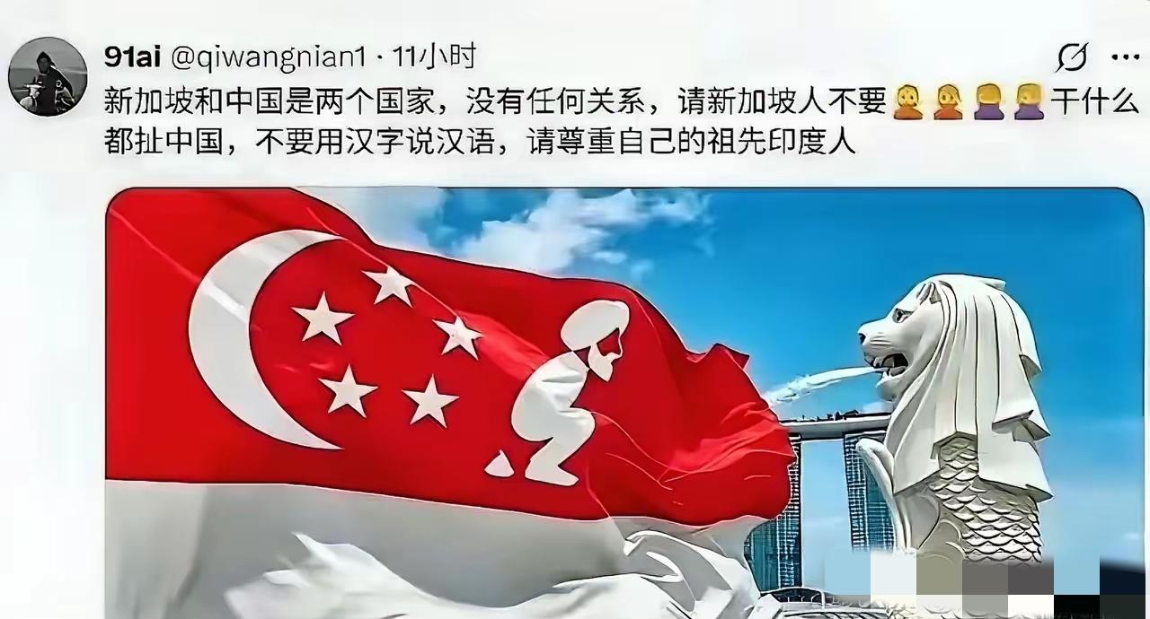 恶搞新加坡国旗的梗图在外网传开了，“印家坡”这三个字，直接把当地人气炸了。最近外