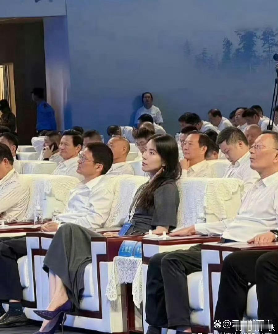 不得不说蔚来的老板娘确实好看，谁都忍不住多看两眼