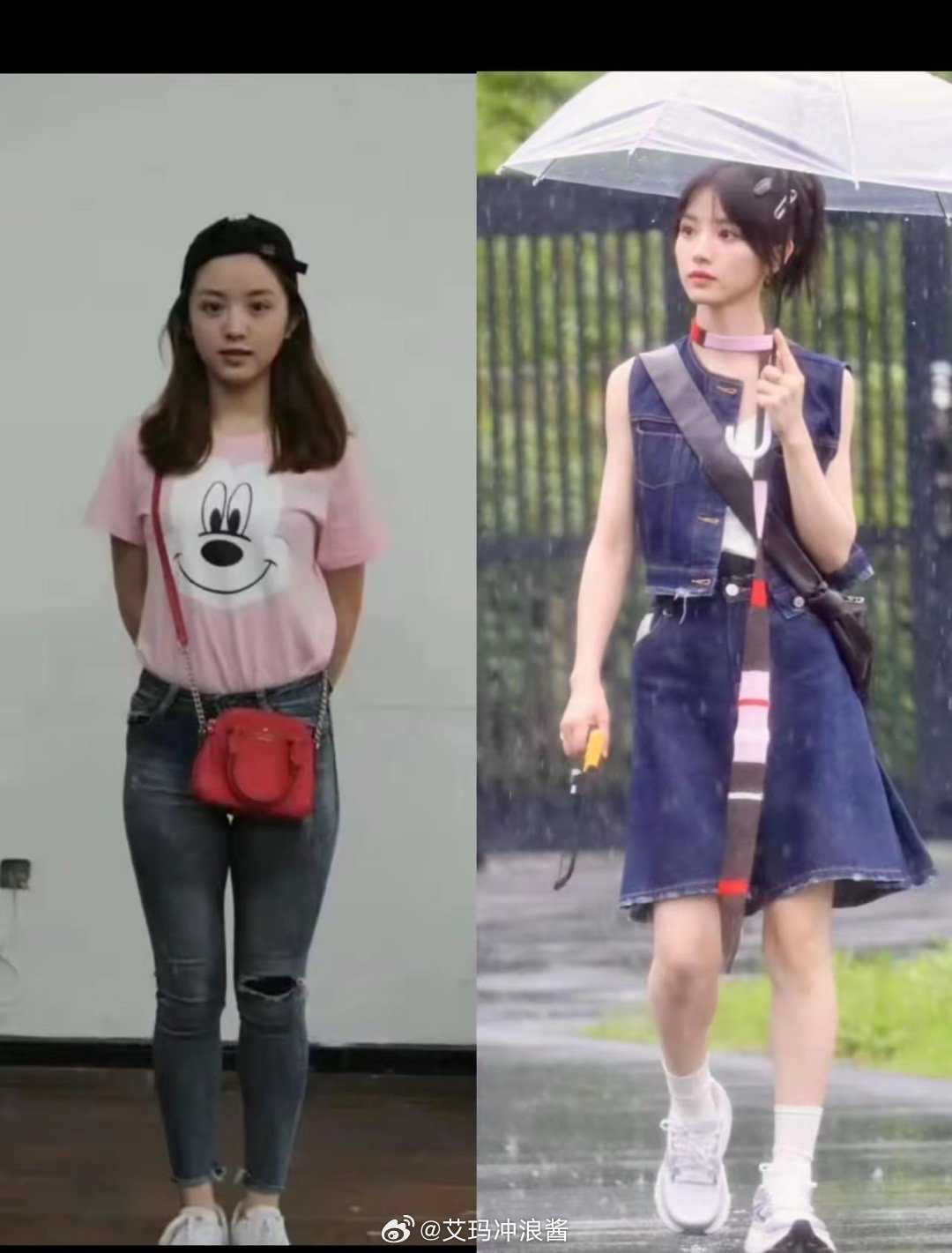 别的不说。。当明星这个身材变化就得吃多少苦