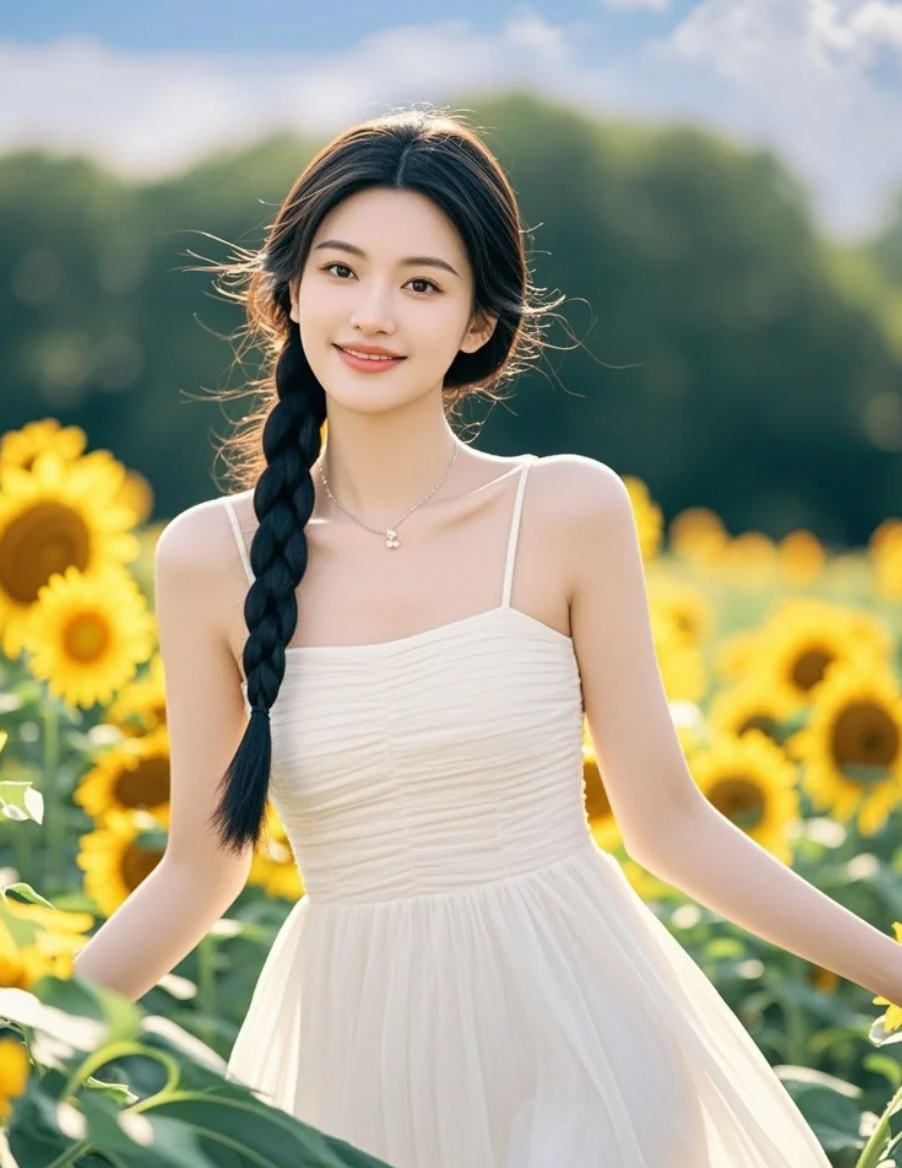 纯净的面容，温柔的笑意，构成最动人的画面