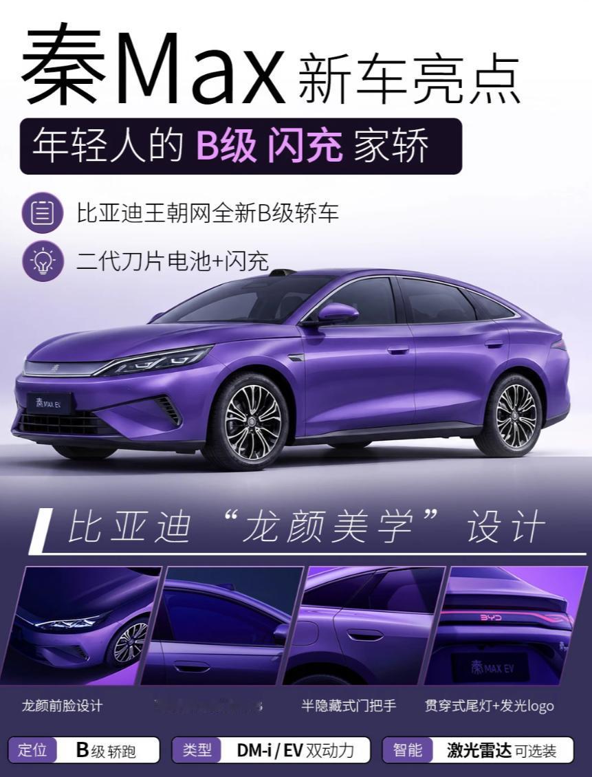 秦MAX亮点抢先看！12万级B级轿车要来了比亚迪秦MAX官宣了，预计8月上市，