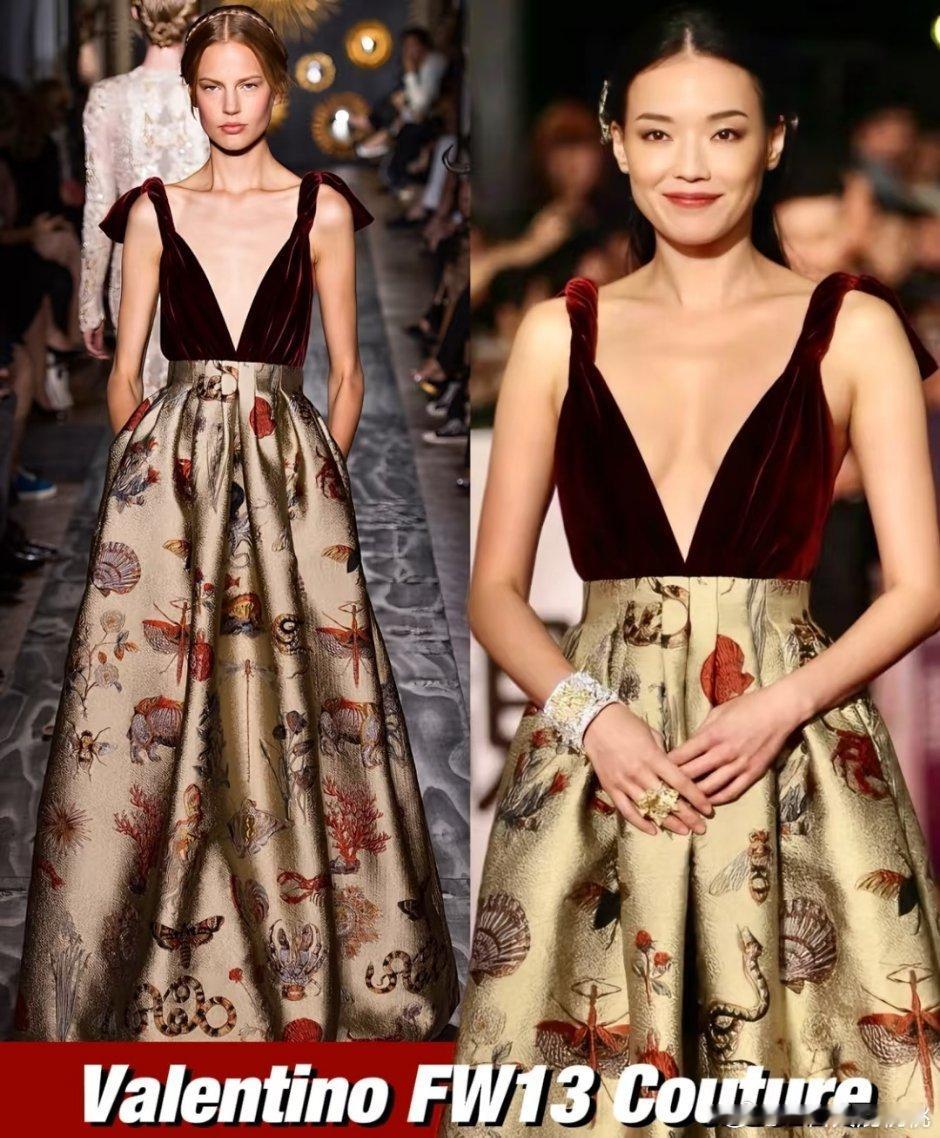 林女士13年金马奖这套Valentino红丝绒也超级经典，发型更是完美​​​