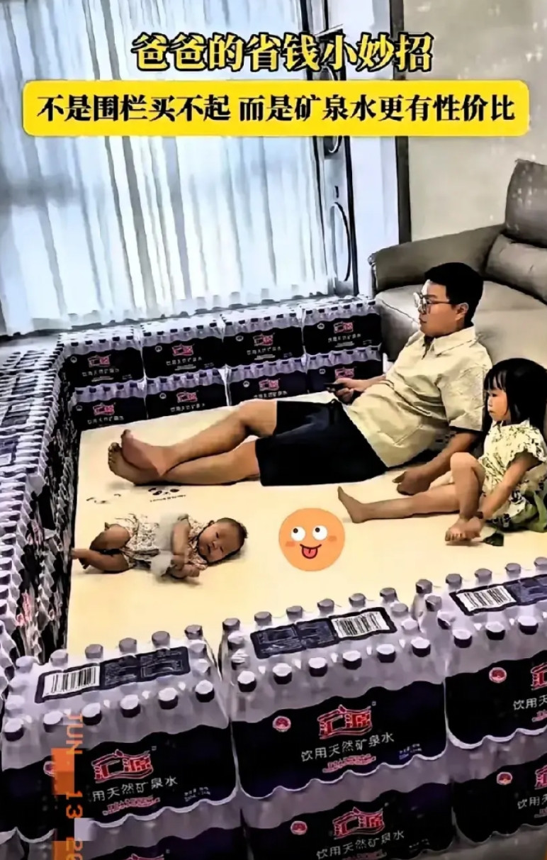 河北的爸爸了不起，300块钱买了30箱矿泉水，他不是囤水，也不是喝水，而是用矿泉