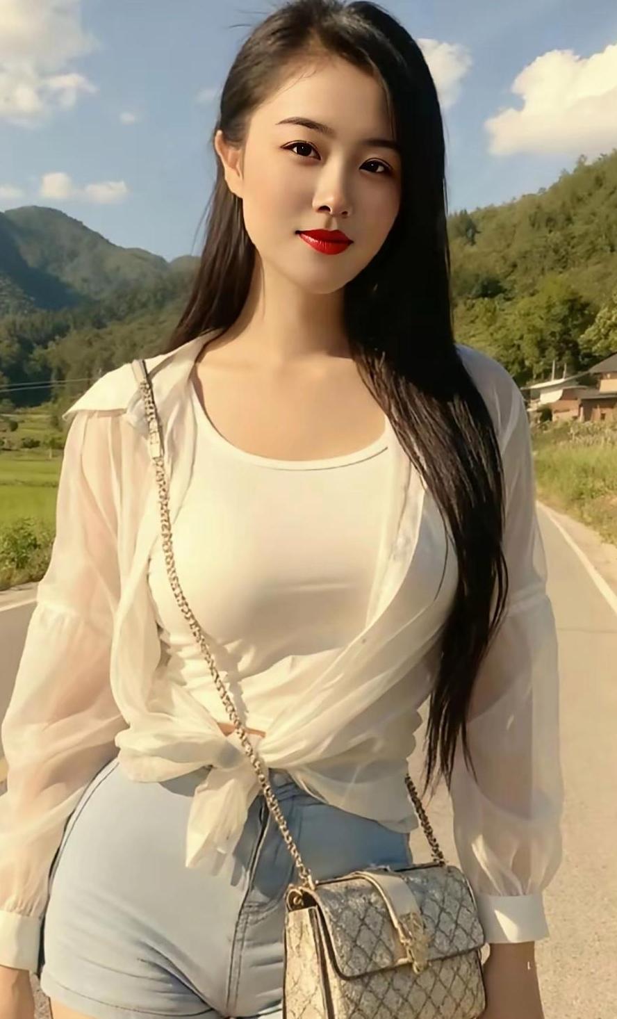 山间路远，红妆独行。