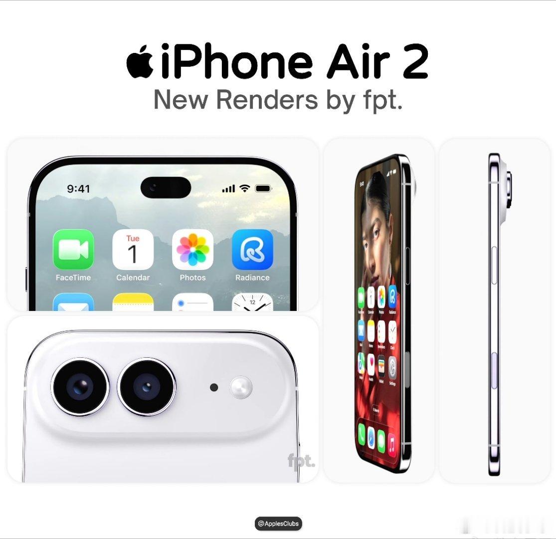 iPhoneAir2电池容量曝光第一代Air是单摄+3149mAh电池，第二代