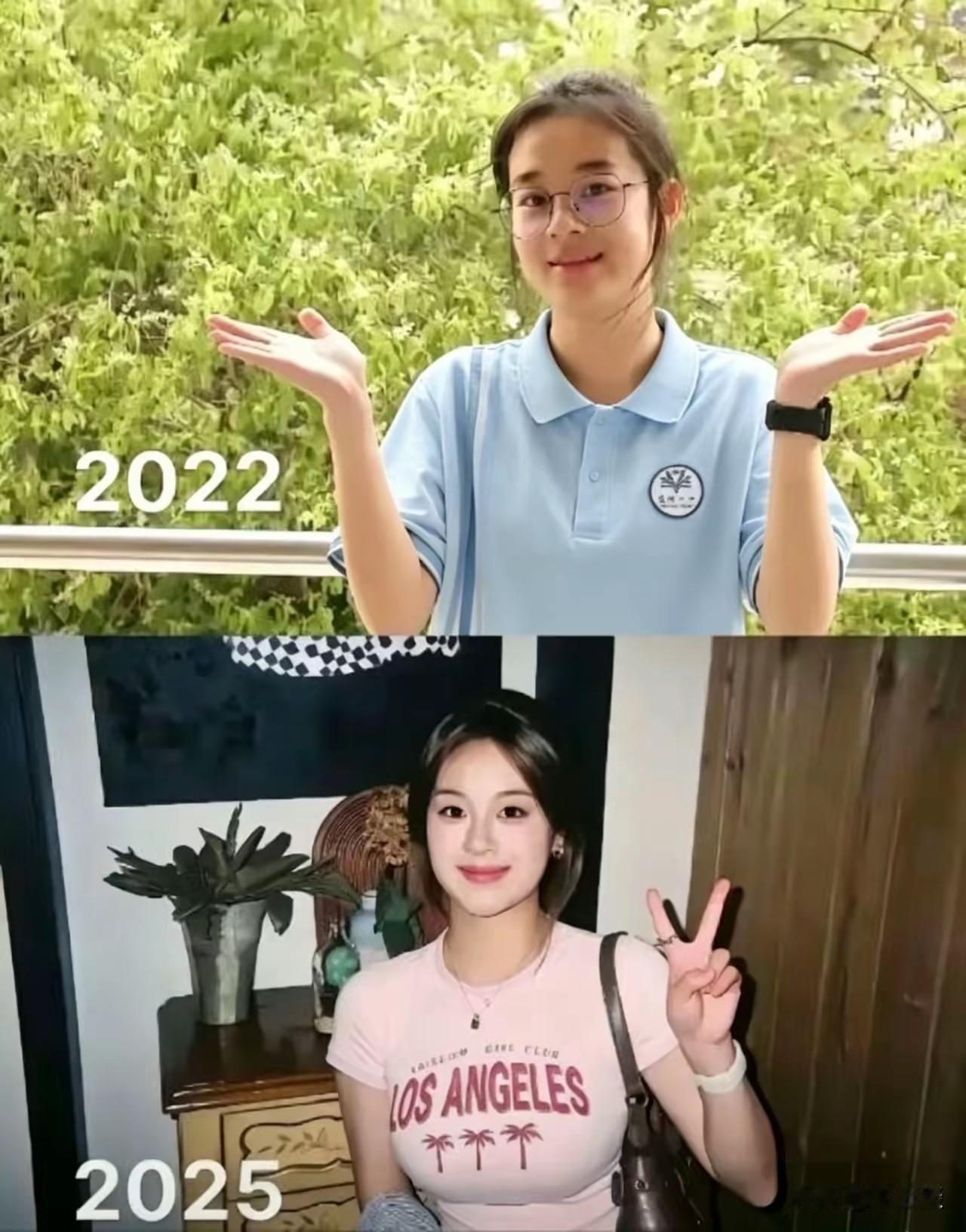 三年的时间，这位美女身上到底发生了什么变化？怎么发生了如此天翻地覆的变化，已经变